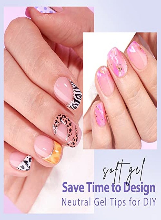 BTArtbox XCOATTIPS Natural Nail Tips - Extra Short Square Press On Nails Pink, Long Lasting Soft Gel Nails False Nail, Soak Off Acrylic Fake Nails Extensions for Nail Art DIY Women - Image 2